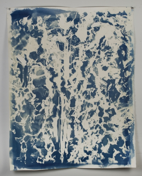 We Have Watched the Water Cathedral Build and Dismantle Itself by Catherine Nelson | Cyanotype (blueprint) We Have Watched the Water Cathedral Build and Dismantle Itself